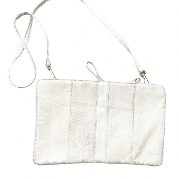 Vintage Cream Snakeskin Shoulder Bag - Picture 1 of 7